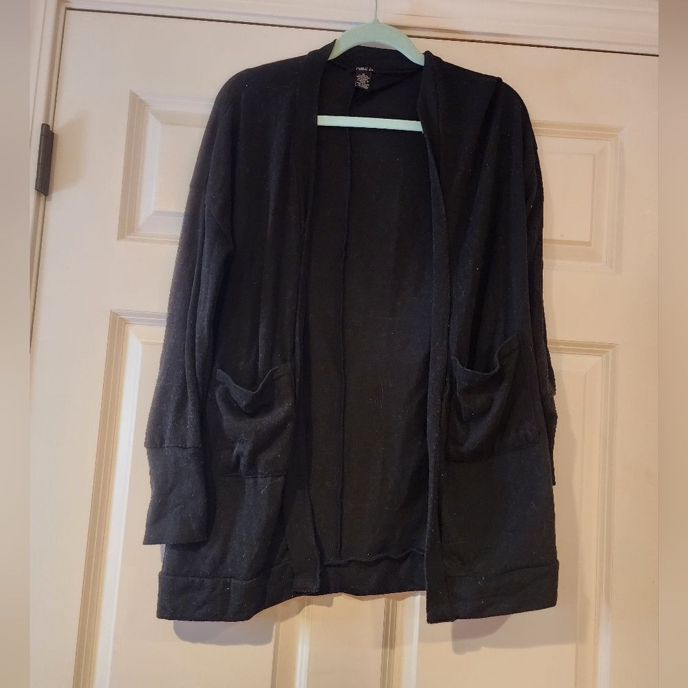 Rue21 black Open Front cardigan Sweater M